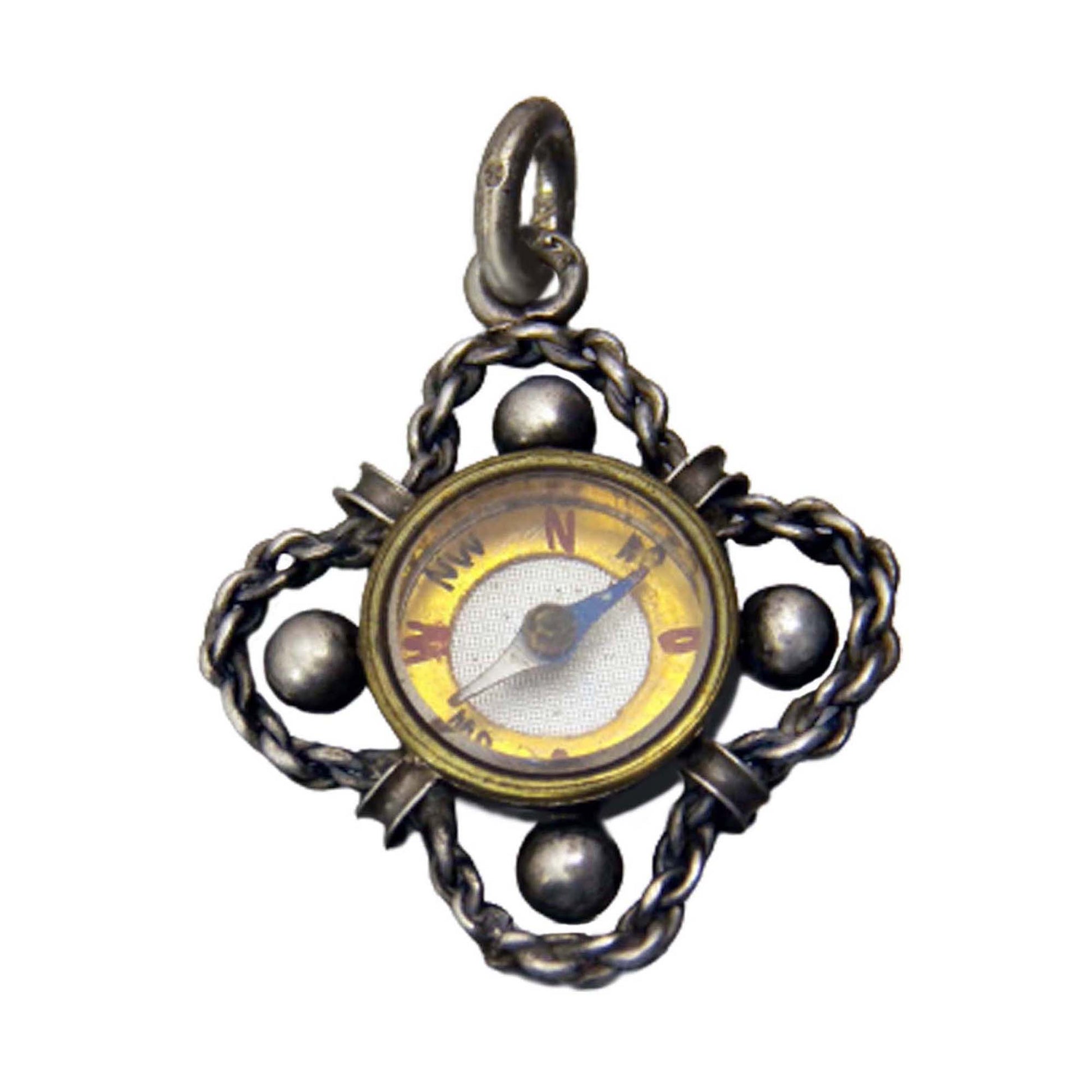 Austro Hungarian compass fob pendant