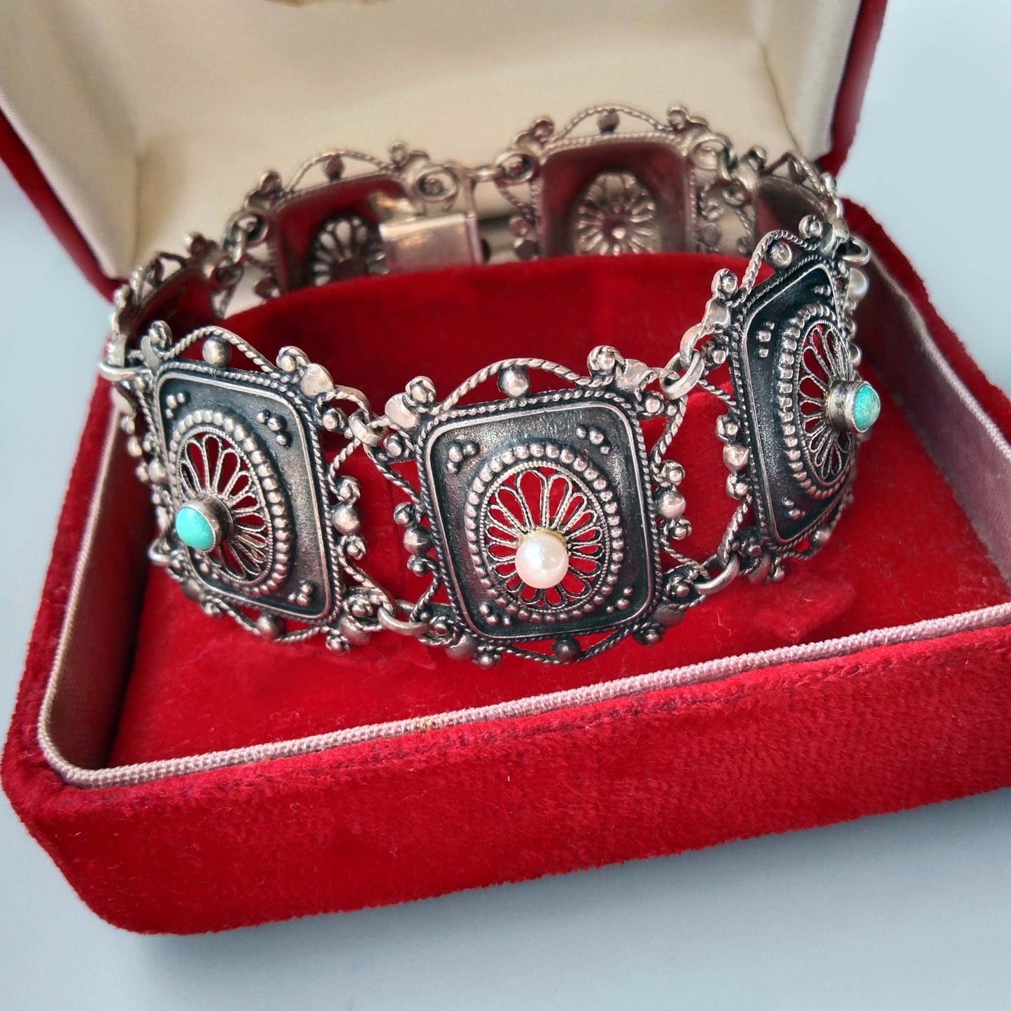 Austro Hungarian silver link bracelet