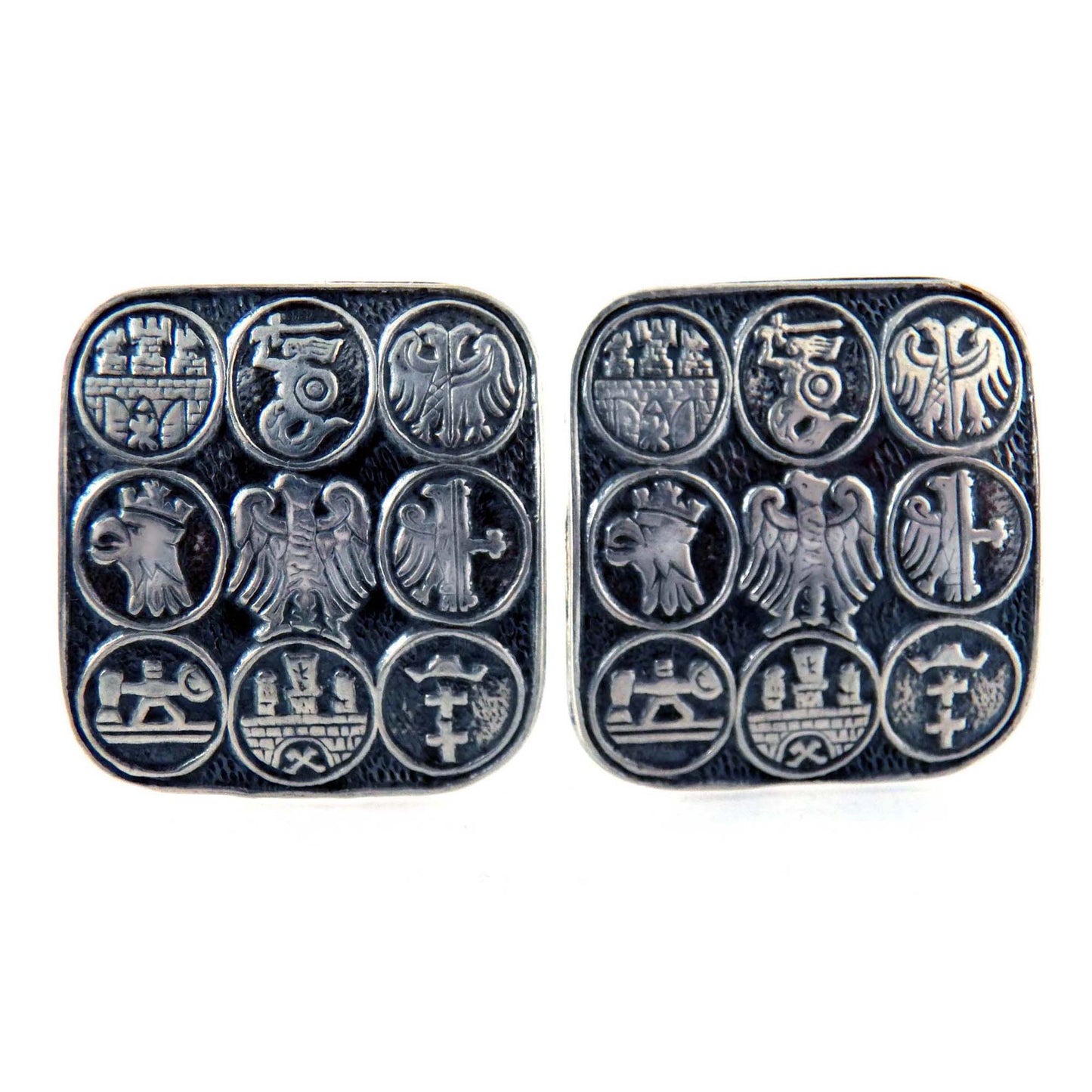Polish towns coat of arms cufflinks.