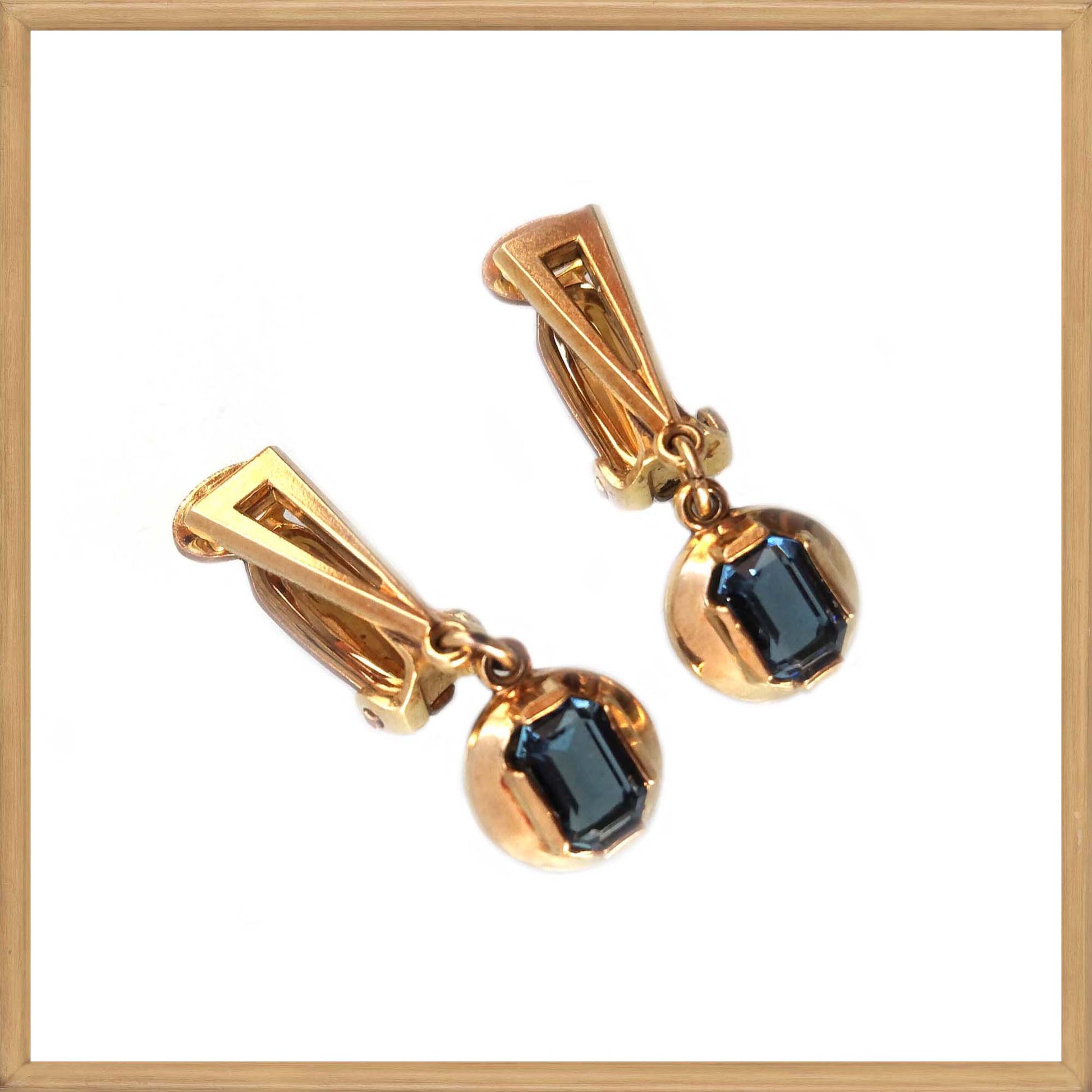 14k Rolled Gold Clip on Earrings by Kordes and Lichtenfels