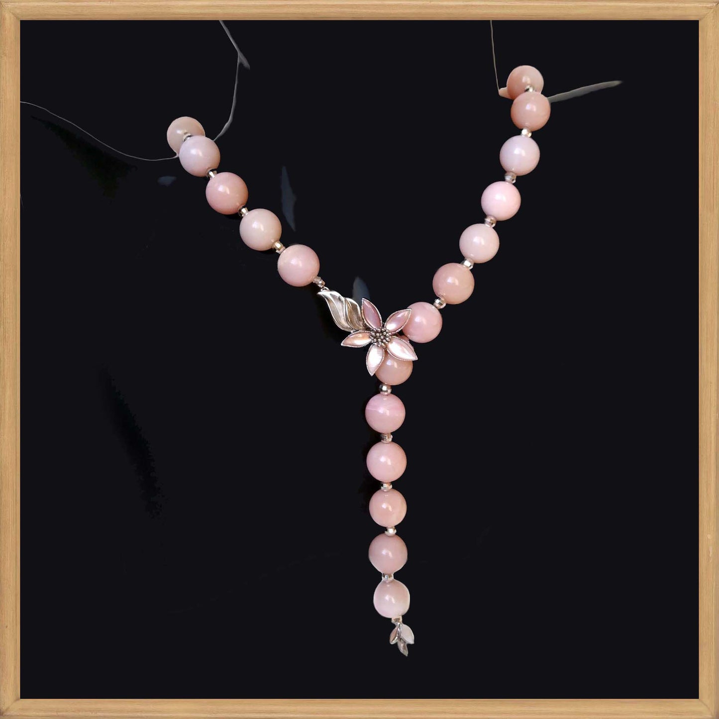 Peruvian Pink Opal Y Necklace