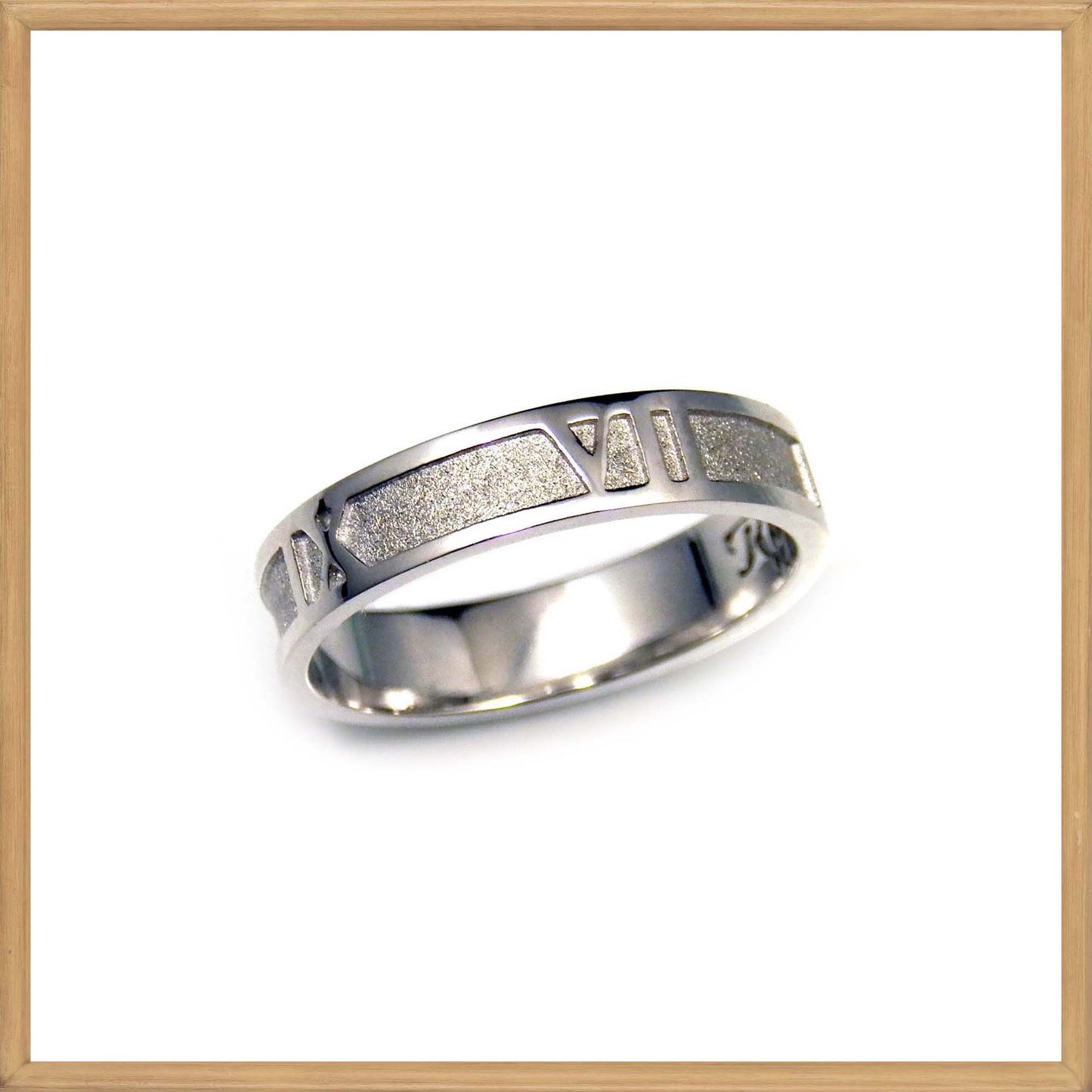 Roman Numerals Ring in sterling silver