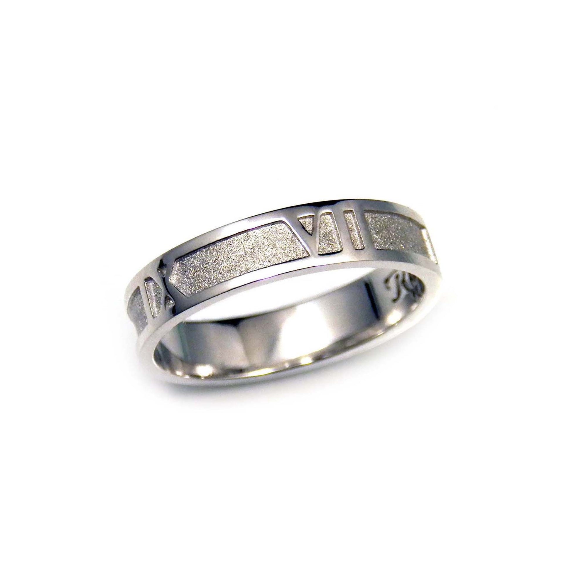 925 silver Roman Numerals Ring