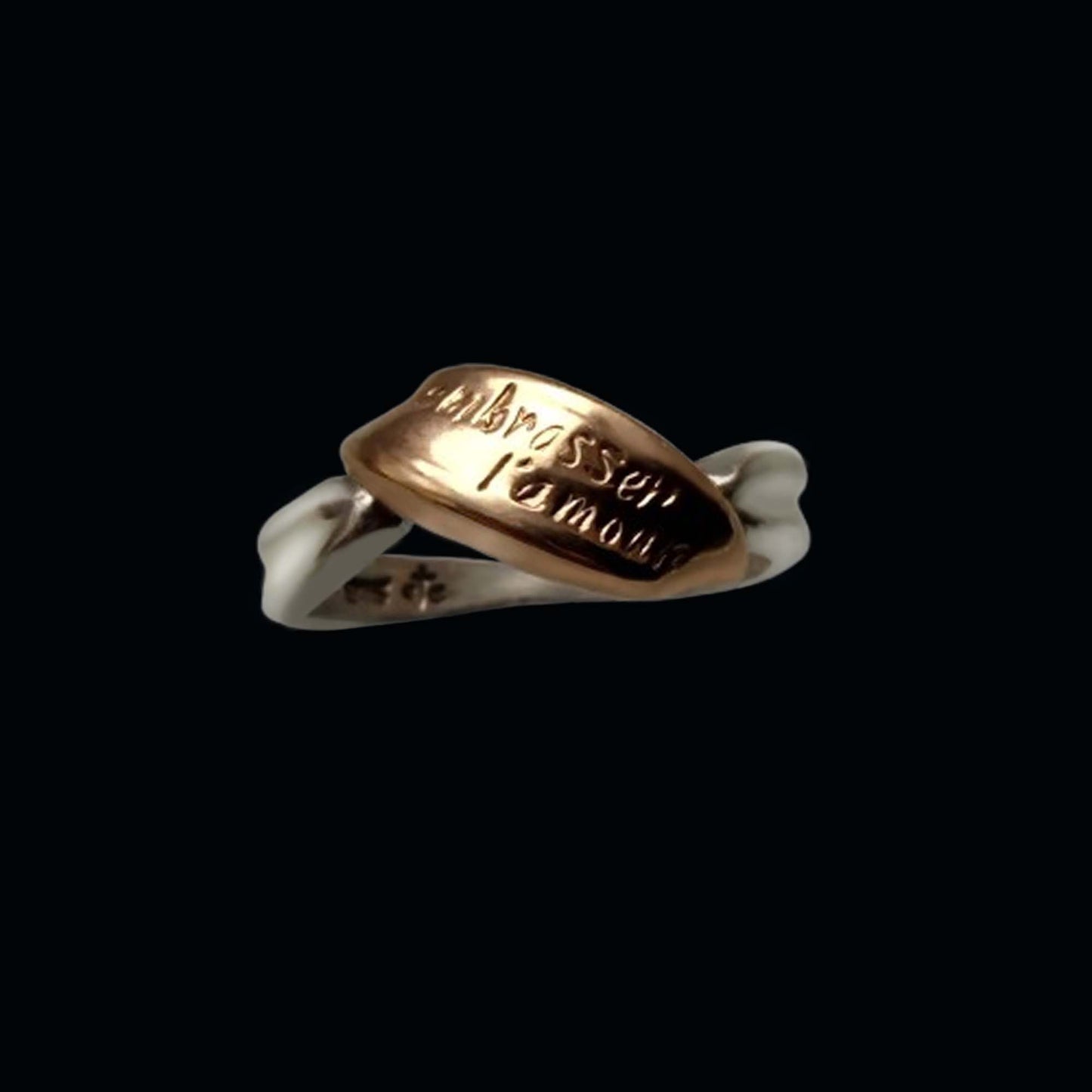 gold and silver promise ring