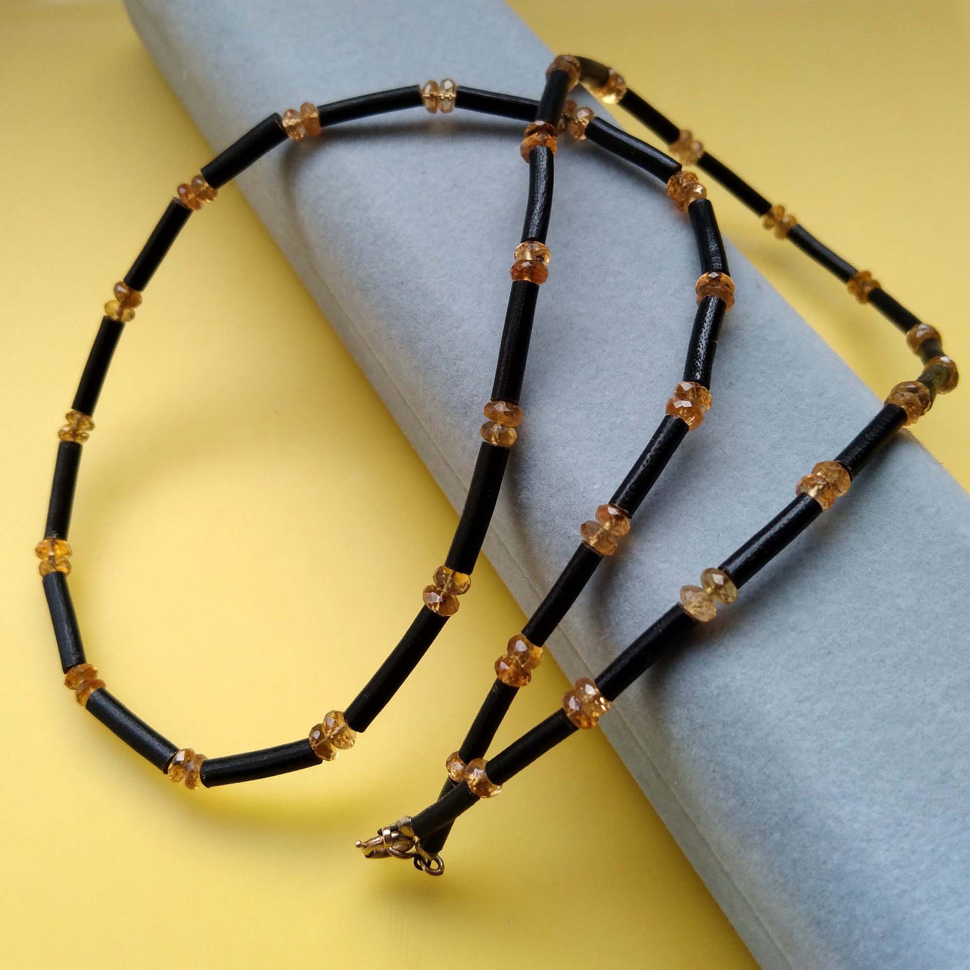 Natural Black Coral Branch Necklace for men